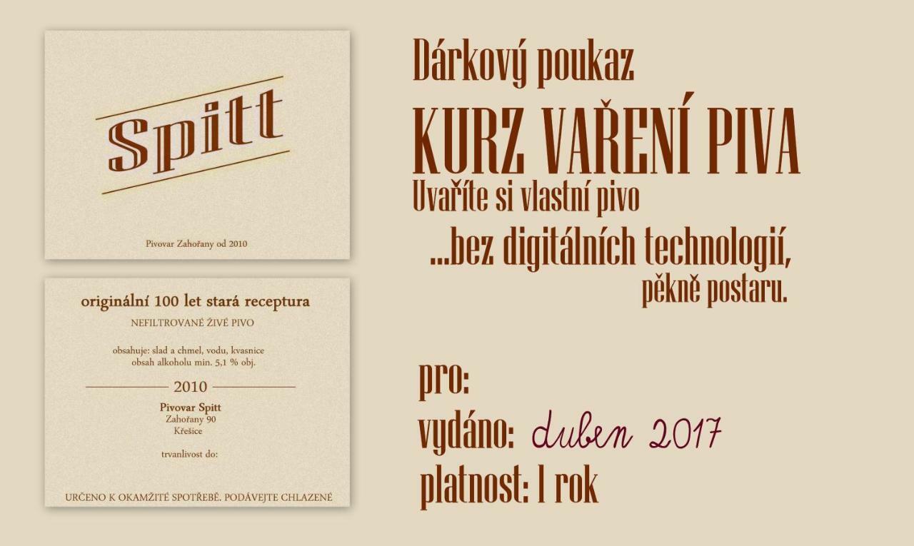 Litoměřice Pivovar Spitt Zahorany旅馆 外观 照片